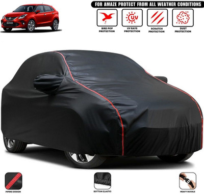 APNEK Car Cover For Toyota Glanza, Glanza G, Glanza G CVT, Glanza G CVT Petrol, Glanza G Hybrid, Glanza G Petrol, Glanza G Smart Hybrid Petrol (With Mirror Pockets)(Black)