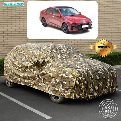 PAGORA Car Cover For Hyundai Verna (With Mirror Pockets)(Yellow, Multicolor)