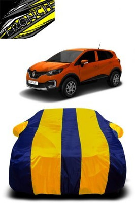 FRONCH Car Cover For Renault Captur (With Mirror Pockets)(Yellow, Blue)