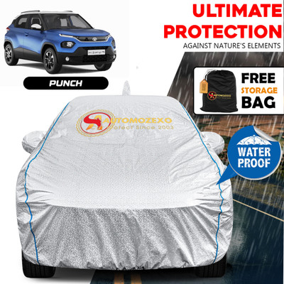 AUTOMOZEXO Car Cover For Tata Punch (With Mirror Pockets)(Silver)
