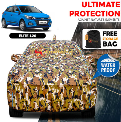 AUTOMOZEXO Car Cover For Hyundai Elite i20 (With Mirror Pockets)(Multicolor)
