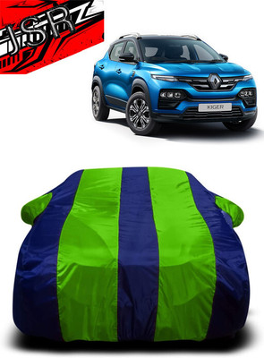 J S R Car Cover For Renault Kiger (With Mirror Pockets)(Green, Blue)