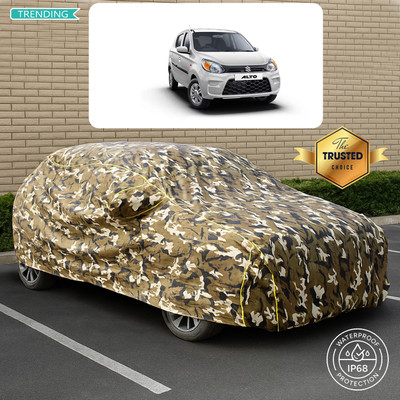 CODOKI Car Cover For Maruti Alto 800 STD (With Mirror Pockets)(Yellow, Multicolor)