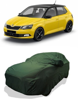 QLAX Car Cover For Hyundai Fabia Elegance 1.6 MPI (With Mirror Pockets)(Green)
