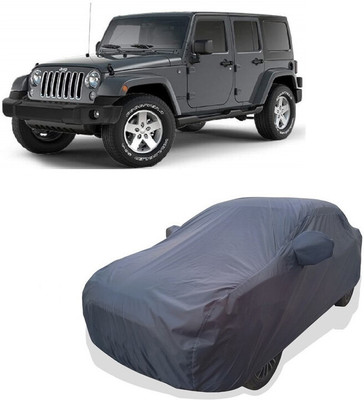 Tricway Car Cover For Jeep Wrangler Unlimited 3.6 4X4 (With Mirror Pockets)(Grey)