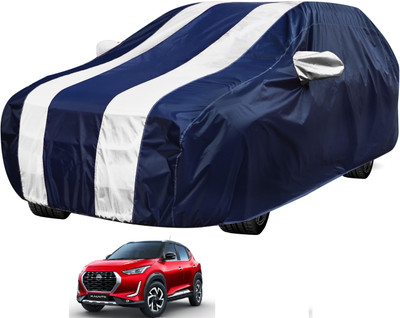 Auto Hub Car Cover For Nissan Magnite (With Mirror Pockets)(Blue, White, For 2020 Models)