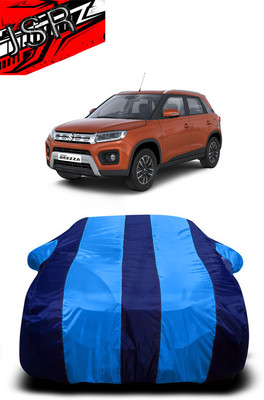 J S R Car Cover For Maruti Suzuki Vitara Brezza VDi AMT Diesel (With Mirror Pockets)(Blue)