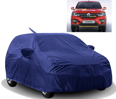 SIRAS Car Cover For Renault Kwid (With Mirror Pockets)(Blue)