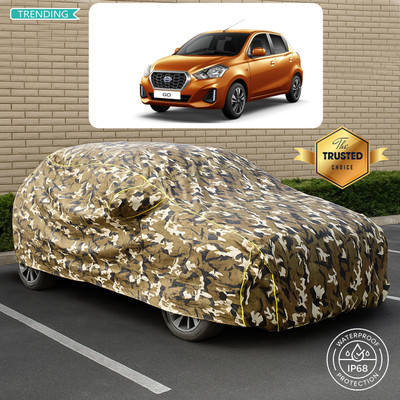 CODOKI Car Cover For Datsun Go (With Mirror Pockets)(Yellow, Multicolor)