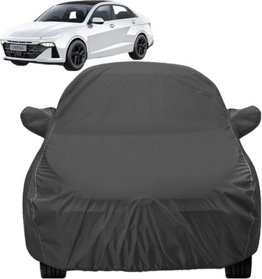 MOCKHE Car Cover For Hyundai Verna (With Mirror Pockets)(Grey)