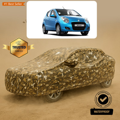 CODOKI Car Cover For Maruti A-Star ZXI (With Mirror Pockets)(Yellow, White)