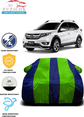 FUZICON Car Cover For Honda BRV (With Mirror Pockets)(Green, Blue)