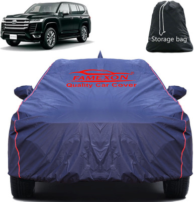 FAMEXON Car Cover For Toyota Land Cruiser (With Mirror Pockets)(Blue)
