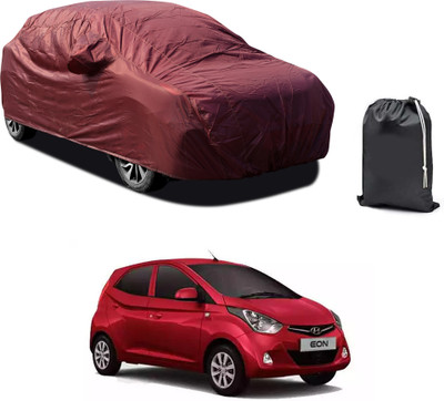 CODOKI Car Cover For Hyundai Eon (With Mirror Pockets)(Maroon)