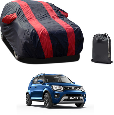 CODOKI Car Cover For Maruti Suzuki Ignis (With Mirror Pockets)(Red, For 2019, 2020, 2021, 2022, 2023 Models)