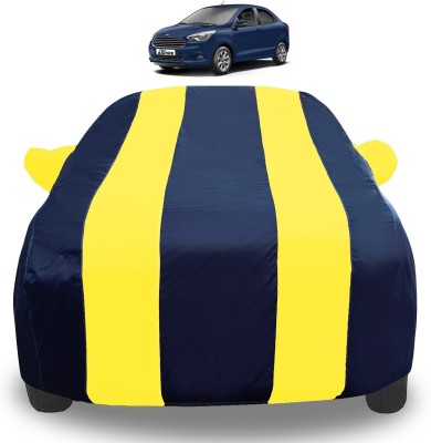 Auto Hub Car Cover For Ford Aspire (With Mirror Pockets)(Yellow)