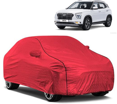 KAHRA Car Cover For Hyundai Creta 1.6 S Automatic Diesel (With Mirror Pockets)(Red)