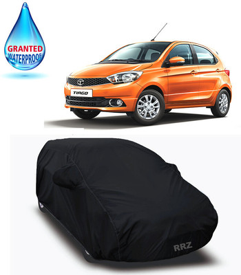 RRZ Car Cover For Tata Tiago (With Mirror Pockets)(Black, For 2020 Models)