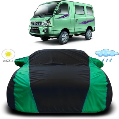 Ascension Car Cover For Mahindra Supro (With Mirror Pockets)(Green, Black)