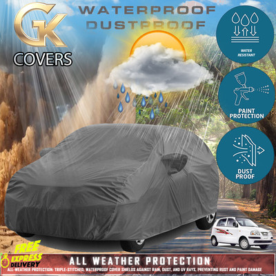Tamanchi Autocare Car Cover For Hyundai Santro Xing (With Mirror Pockets)(Grey)