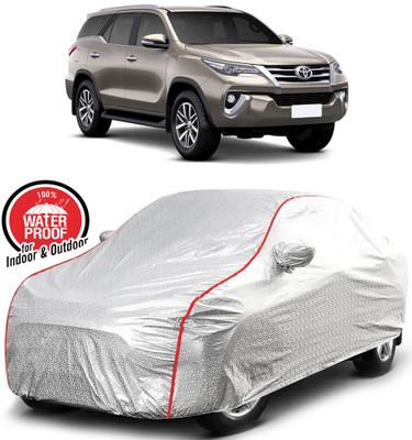 NG Auto Front Car Cover For Toyota Fortuner (With Mirror Pockets)(Silver, Red)