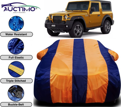AUCTIMO Car Cover For Mahindra Thar (With Mirror Pockets)(Multicolor)