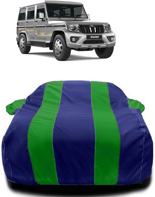 Autoprime Car Cover For Mahindra Bolero (With Mirror Pockets)(Green, Blue)