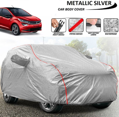 Telescope Car Cover For Tata Altroz (Without Mirror Pockets)(Silver)
