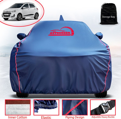 AUTOCOZEN WATERPROOF Car Cover For Hyundai Grand i10 (With Mirror Pockets)(Blue)
