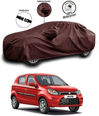 ANTHUB Car Cover For Maruti Suzuki Alto K10 (With Mirror Pockets)(Maroon)