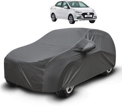 Auto Hub Car Cover For Hyundai Xcent (With Mirror Pockets)(Grey)