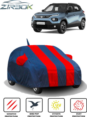 ZIRBOK Car Cover For Tata Punch (With Mirror Pockets)(Red, Blue)