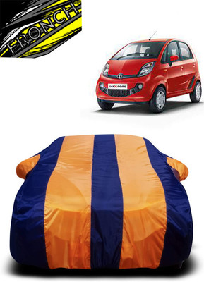 FRONCH Car Cover For Tata Nano CNG XM (With Mirror Pockets)(Orange, Blue)