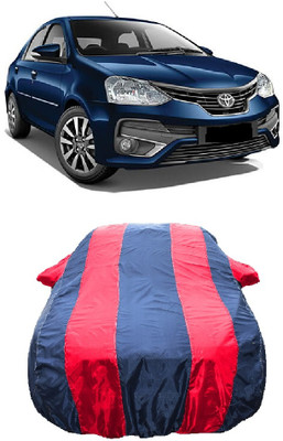 Wegather Car Cover For Toyota Platinum Etios VXD Limited Edition Disel (With Mirror Pockets)(Red)