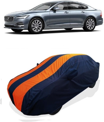 Coxtor Car Cover For Volvo S90 D4 Inscription (With Mirror Pockets)(Orange)