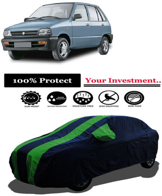 Amexride Car Cover For Maruti 800 Std. LPG (With Mirror Pockets)(Green)