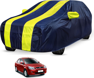 Auto Hub Car Cover For Ford Ikon (With Mirror Pockets)(Blue, Yellow)