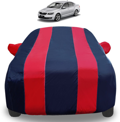 Auto Hub Car Cover For Skoda Octavia (With Mirror Pockets)(Red)