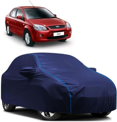 Auto Drift Car Cover For Ford Ikon (With Mirror Pockets)(Blue, Blue)
