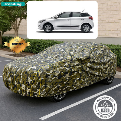 GOSHIV-car and bike accessories Car Cover For Hyundai Elite i20 Sportz 1.4 CRDi (With Mirror Pockets)(Yellow, Black)