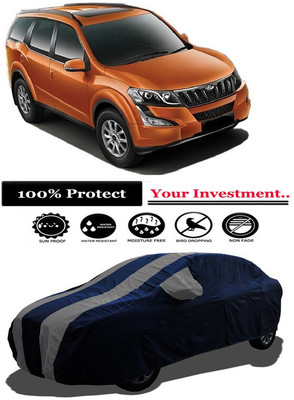 Amexride Car Cover For Mahindra XUV500 AT W10 FWD (With Mirror Pockets)(Grey)