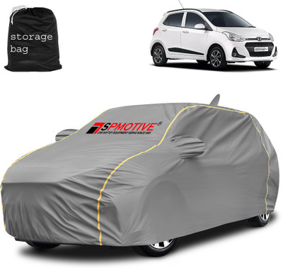 SPMOTIVE Car Cover For Hyundai Grand i10 (With Mirror Pockets)(Yellow, Black)