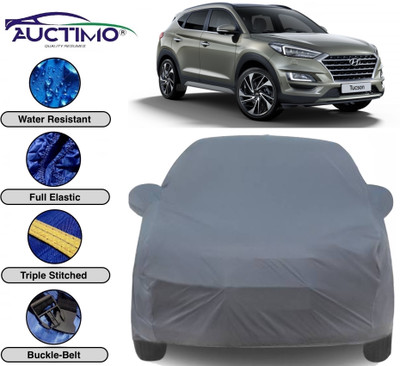 AUCTIMO Car Cover For Hyundai Tucson (With Mirror Pockets)(Grey)