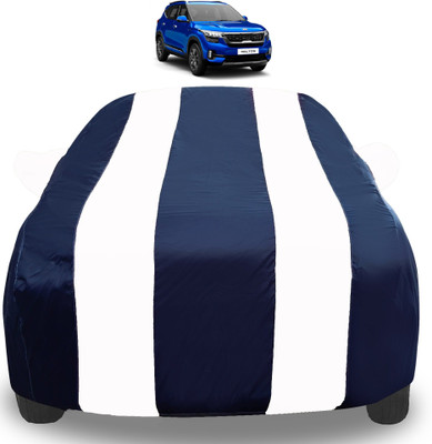 Auto Hub Car Cover For Kia SELTOS (With Mirror Pockets)(White)