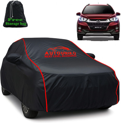 autouniko Car Cover For Honda WR-V (With Mirror Pockets)(Black)