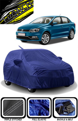 FRONCH Car Cover For Volkswagen Ameo, Ameo 1.5 TDI Comfortline (With Mirror Pockets)(Blue)