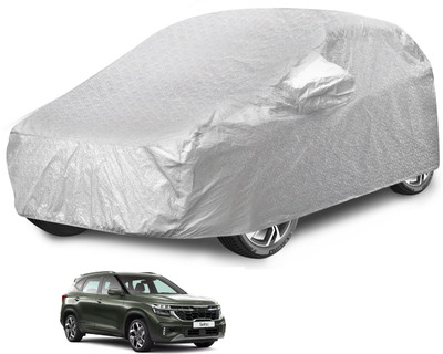 MOCKHE Car Cover For Kia SELTOS (With Mirror Pockets)(Silver)
