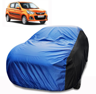 MoTRoX Car Cover For Maruti Suzuki Alto K10 (With Mirror Pockets)(Black, Blue)