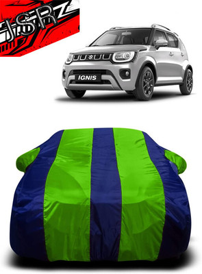 J S R Car Cover For Maruti Suzuki Ignis (With Mirror Pockets)(Green, Blue)