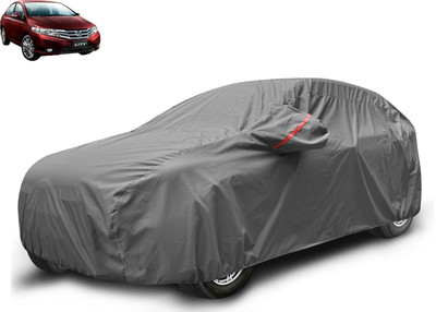 Auto Hub Car Cover For Honda City (With Mirror Pockets)(Grey)